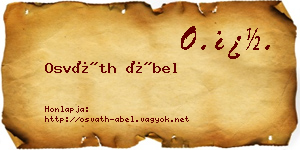 Osváth Ábel névjegykártya